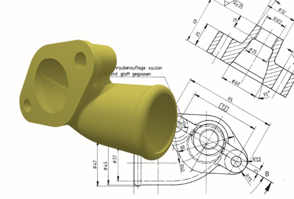 The 3D printed bronze manifolds exceed the requirements of the original part. Thanks to the digital availability of production information, they can be reordered at any time with consistent quality. Photo via Replique.