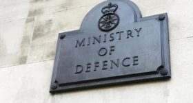 UK Ministry of Defence sign. Photo via Ministry of Defence.