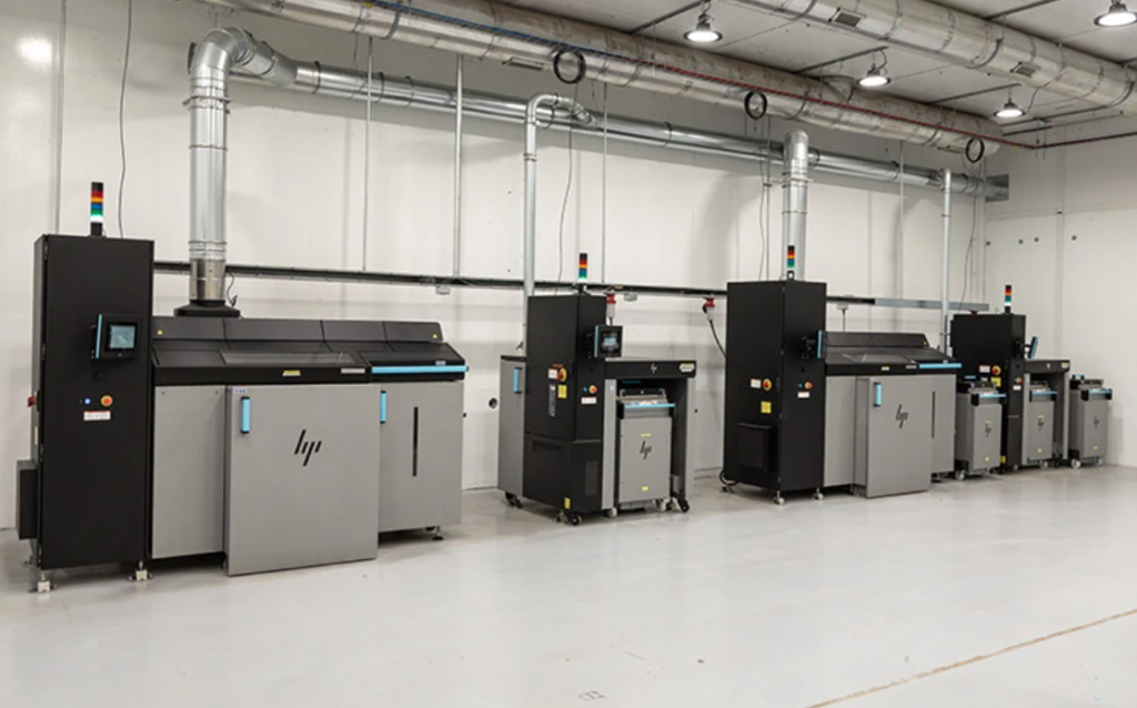 Endeavor 3D's HP printer fleet. Photo via Materialise.